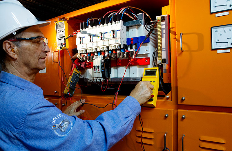 SOLECTRO Electrical Services principal Drago Palakovic on site in Sydney